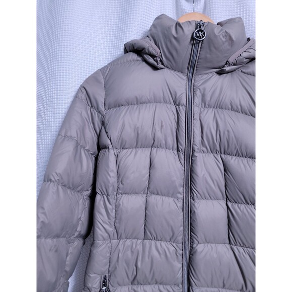Michael Kors MK Packable Hooded Down Puffer Jacket Women's size SMALL - Picture 4 of 12